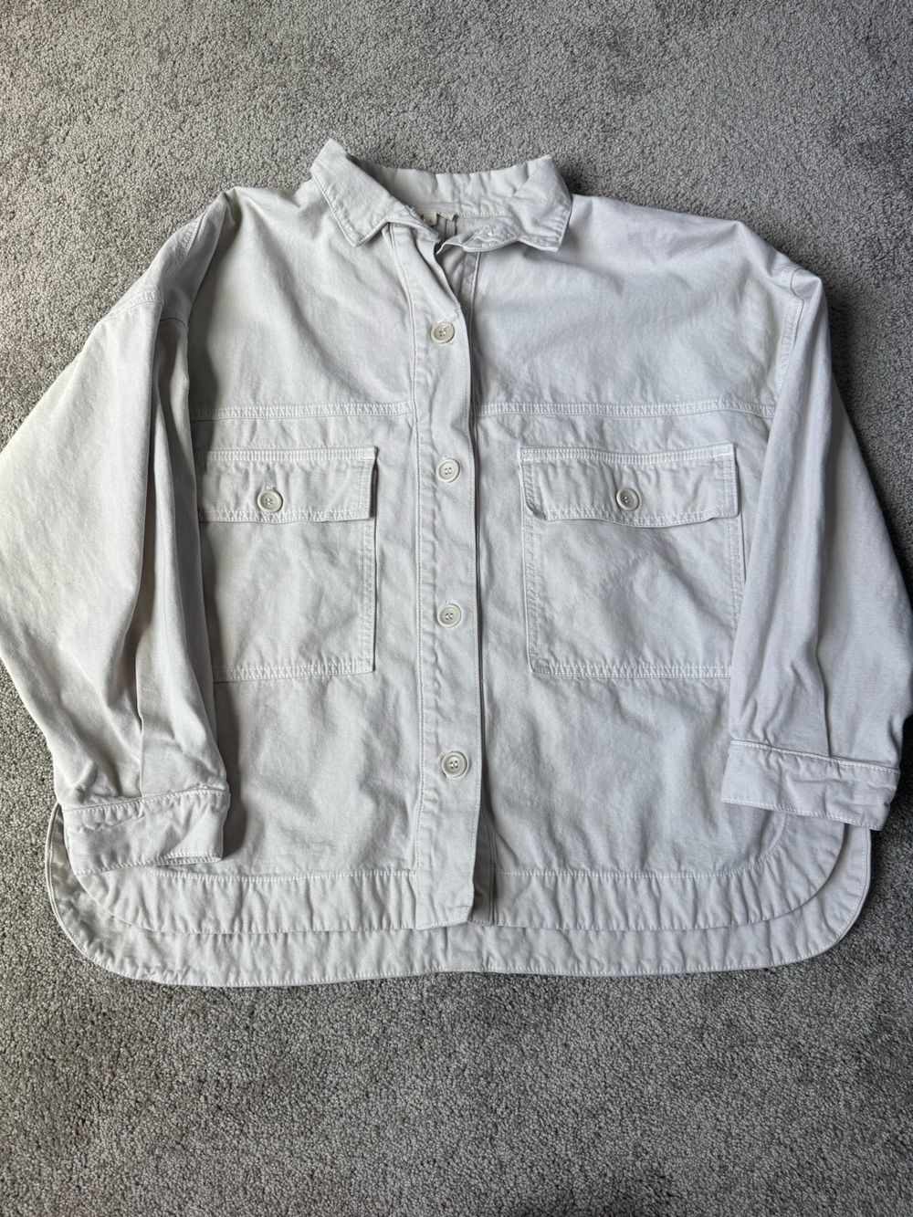 OZMA Marais Shirt Jacket in Stucco - Picture 2 of 7